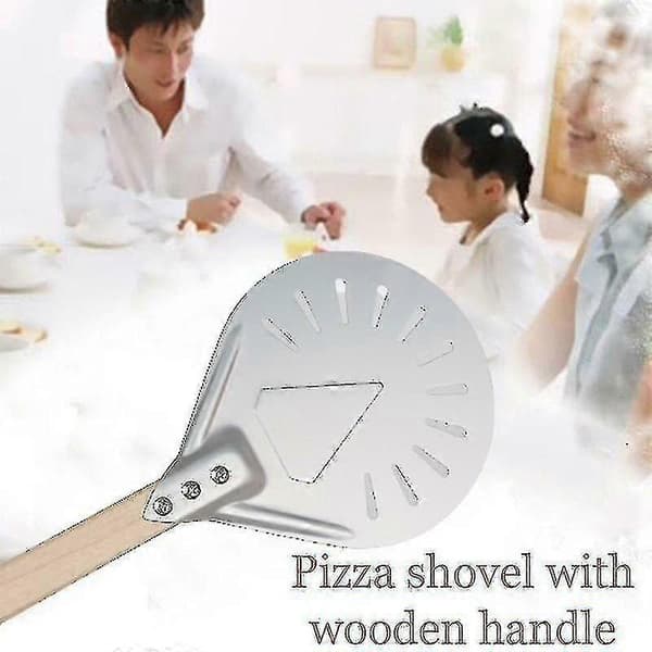 Perforert pizzaspade 7/8/9\" pizzavendespad for hjemmelaget pizzabrød baker Hy