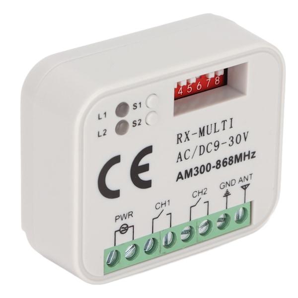 2-vägs fjärrkontrollbrytarmodul Universal Smart Trådlös 300 till 868MHz Multifrekvens Fjärrkontrollbrytarmodul 9 till 30V