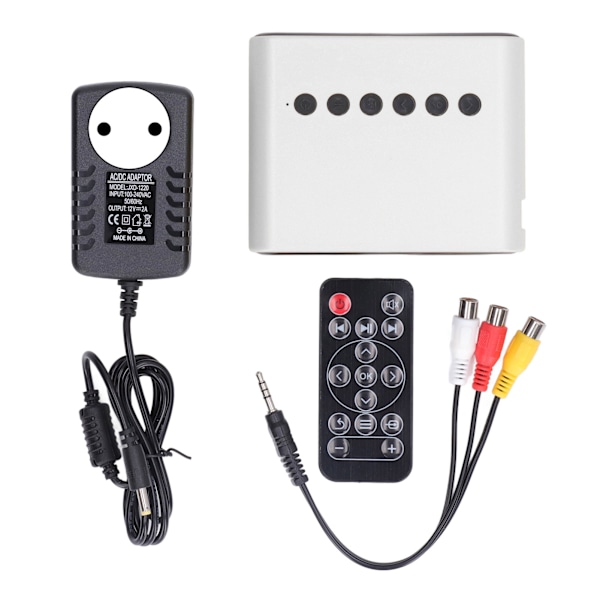 Mini Projektor Bærbar Mini Hjemmekinoprojektor HD LED Mikro Mobiltelefon Samme Skjerm Projektor for Laptop TV Telefon Nettbrett Hvit EU Plugg 100-240V