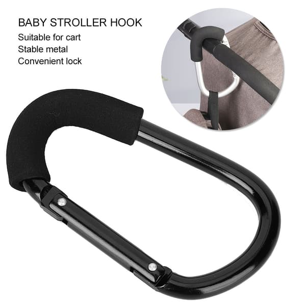 Barnevognskrok Handlepose Aluminium Legering Krok Klips for Tralle Barnevogn Buggy