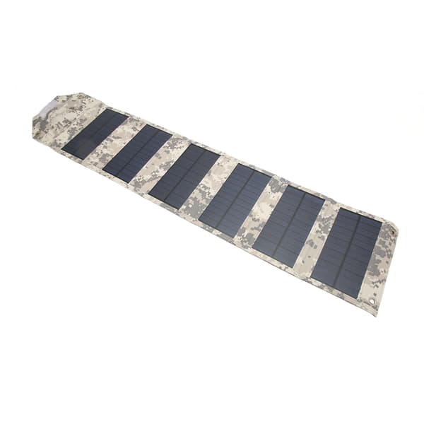 28W Bærbar Solpaneloplader med USB-port Vandafvisende 5V 4A Foldbar Solpaneloplader til Smartphones Tablets Camouflage
