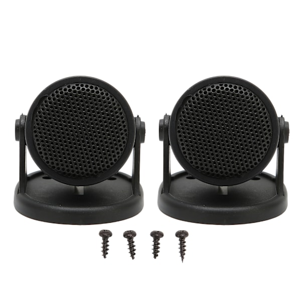 2 stk. Dome Tweeter Bilhøyttaler Svart 20W Høyttaler Universal for Bil