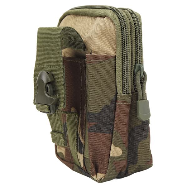 Flexibelt midjepaket med flera fickor för löpning, cykling och resor - Jungle Camouflage