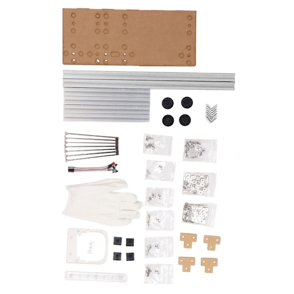 ATX Dator Öppet Chassifäste Bra Värmeavledning Stöd 4 PCI-Slot Färgad Aluminiumlegering DIY Bar Ram för Hem Silver