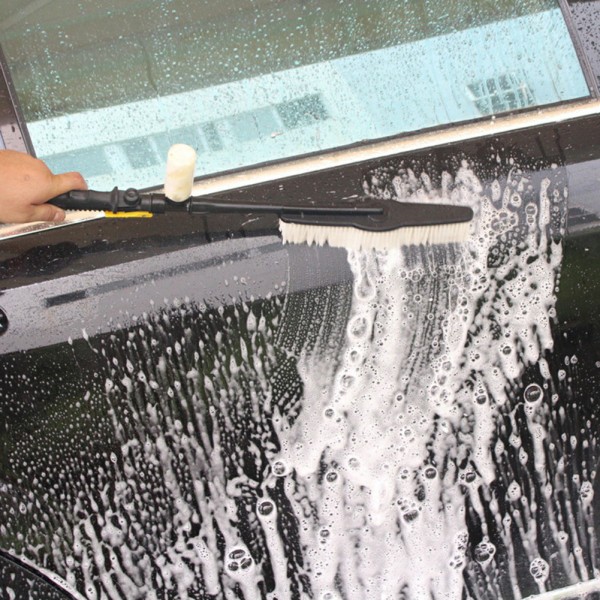 Flow Switch biltvättborste med långt handtag och skumflaska