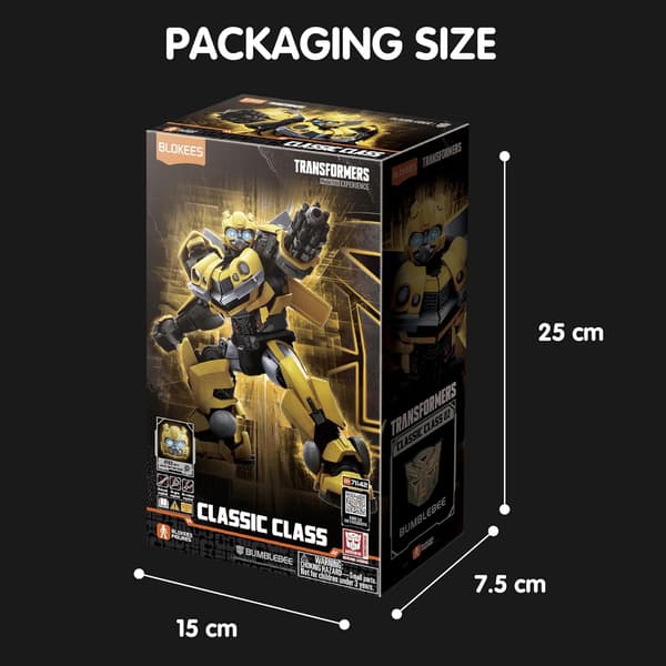 Transformers Classic Class Modellbyggsats | Bumblebee Actionfigur Byggleksak för barn | Ålder 12+