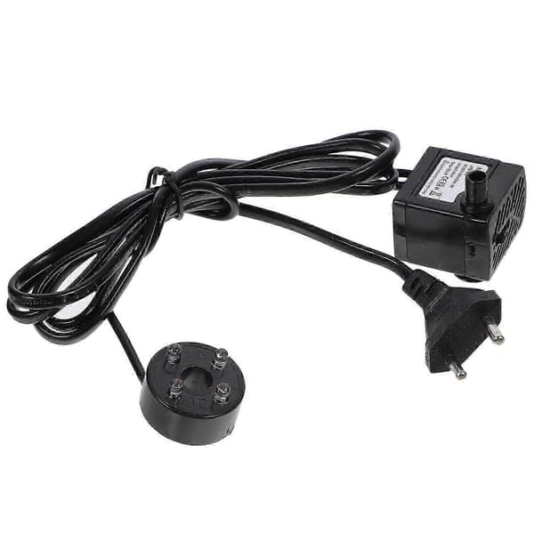 3W LED dränkbar pump med justerbart flöde för fontäner, dammar, akvarier Storlek 4 Svart