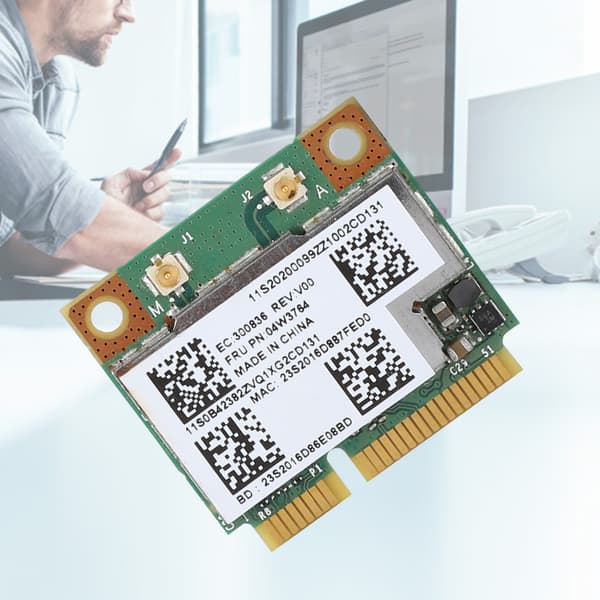 Dubbelbands Mini PCI-E Nätverkskort för Lenovo PC - BCM943228HMB 300M - 04W3746