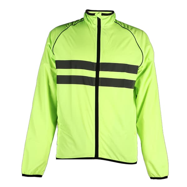 Reflekterande Jacka Andningsbar Cykeljacka Långärmad Polyester med Fickor för Utomhus L
