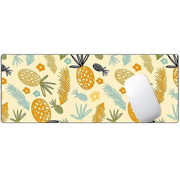 (Ny) 800x300x3mm Kontor Læring Gummi Musemåtte Bordmåtte 3 Creative Pineapple