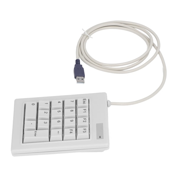 18-Tasters Mekanisk Numerisk Tastatur med Lineære Brytere, Sprutsikker USB Numerisk Tastatur med Sklisikre Puter for Bærbar PC og Stasjonær PC