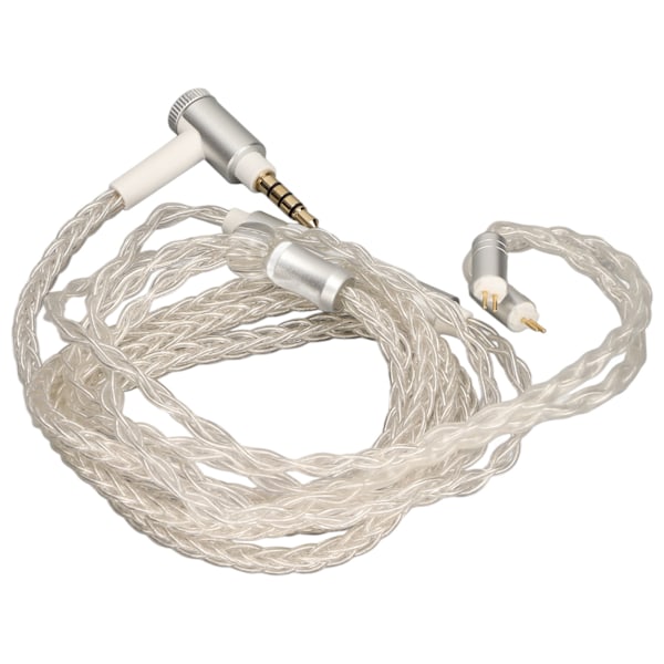 Oppgraderingskabel for øretelefoner, erstatning, 8-kjerners sølvbelagt 2-pins hodetelefonledning med mikrofon for KZ C10 C16 AS10 ZS4 ZS3 ZS5