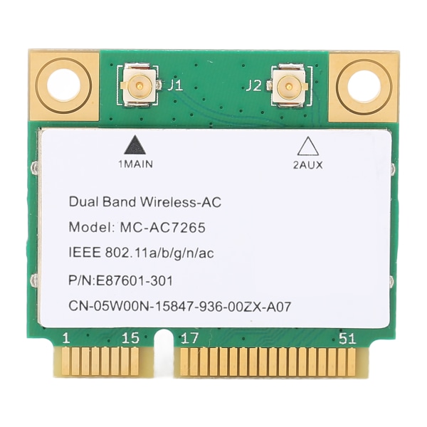 Wifi-modul 867Mbps Dual Frequency Signal Stabilitet Enkel installasjon Mini trådløst nettkort