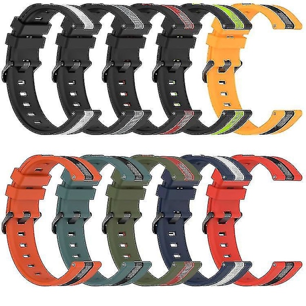 Garmin Approach S40 Vertikal To-farvet Silikon Urrem Black-Grey