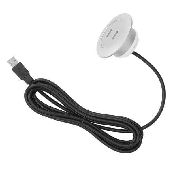 Sofa USB-ladekontakt Innfelt montering Dobbel USB-ladeportkontakt for hjemmebruk Sølv 0.2
