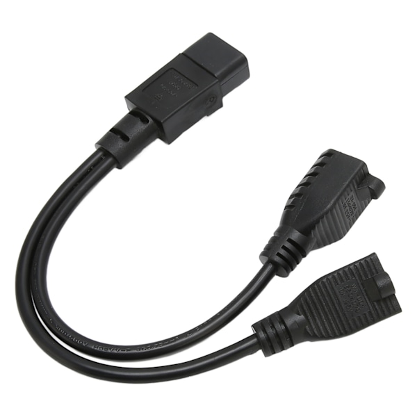 Y-Splitter Strømstikledning IEC 320 C14 Han til Dobbelt 5 15R Hun Splitter Adapterkabel 30 cm 10A 125‑250V
