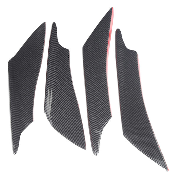 Universal Carbon Fiber Style Front Bumper Spoiler Lip Splitter Body Kit (4 stk)