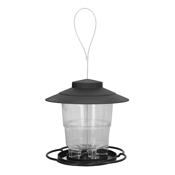 Bird Feeder 1L Durable ABS Easy Filling Transparent Container Portable Pavilion Design Hanging Bird Feeder