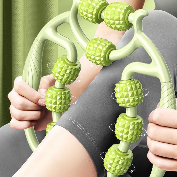 360 graders muskelrullemassasjeapparat for ben, nakke, hender og armer - grønn druegrønn