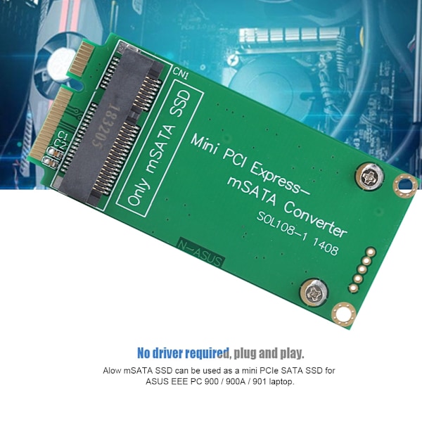 mSATA SSD - SATA Mini PCIE SSD -nousukorttisovitin ASUS-kannettavalle