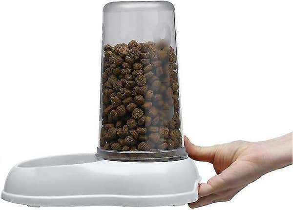 Vatten- eller matdispenser för katter och djur Torrfoderdispenser Torrfoder 0,6 liter, 12,5 x 19 x 19,5 cm