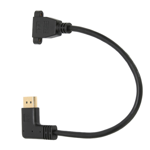 Suorakulmainen Displayport-kaapeli, kaksinkertainen lukitus, 4K HD 90 asteen kyynärpää, Displayport-sovitin DP 1.2:lle