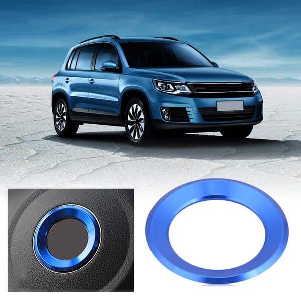 Dekorativ Ring for Rattet i Bil for Octavia A7 A5 Rapid Fabia Superb 2012‑2016 Blå