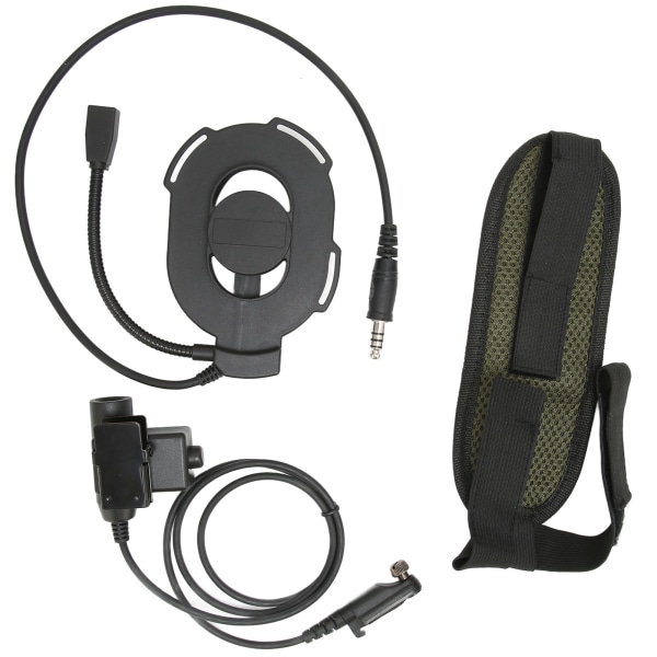 HD01 Military Unilateral Headset High Strength Walkie Talkie Headset för Hytera PD600 PD602 PD605 PD662Black