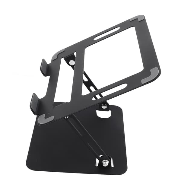 Fällbart Laptopställ Höjdjusterbart Kolstål Notebook Riser Hållare Laptop Riser för Skrivbord Svart