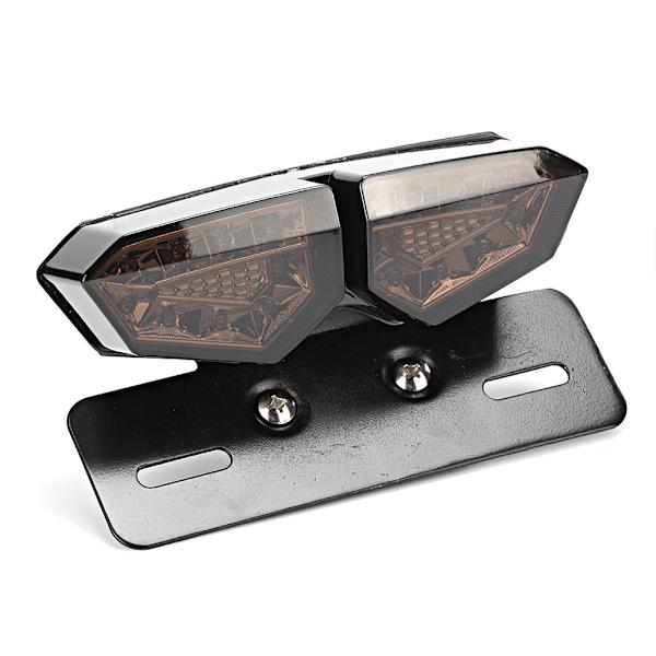 Retro Multifunktionell Motorcykel Bakljus LED Blinkers Bakre Bromsljus