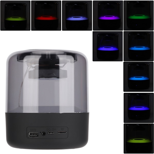 Trådlösa Bluetooth-högtalare Multifunktionella Färgglada Ljus 3D Surroundljud Stark Bas Stationär Trådlös Högtalare
