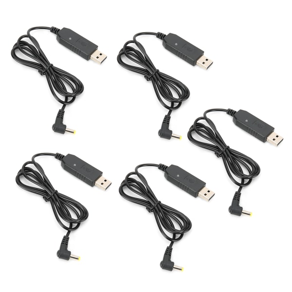 5 kpl UV82:lle pidennetyn akun USB-latauskaapeli Kaksipuolinen radiovastaanotinlisävaruste