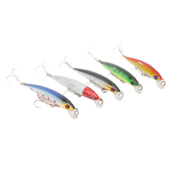 Topwater fiskekit - 5 stk hårde agn til gedde i saltvand og ferskvand