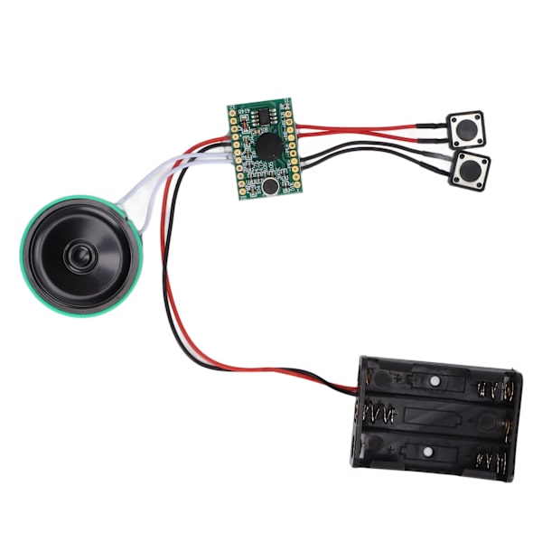 4 Minuters Ljudmodul Knappkontroll DIY Musik Ljud Tal Inspelningsbart Chip för DIY Ljudkort Julklappsaskar