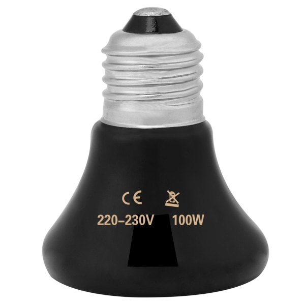 Infrarød kæledyrsvarmelampe - 100W keramisk reptillampe