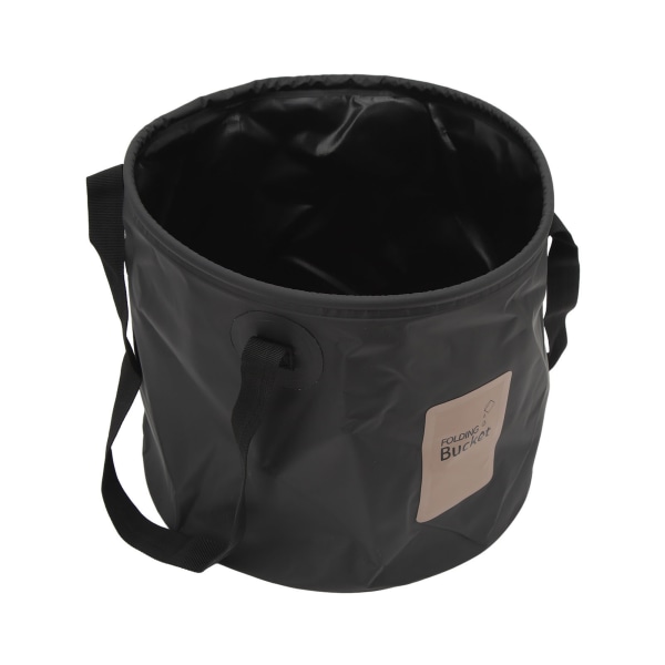 Bærbar 20L PVC campingbøtte - Sammenleggbar vannbeholder med høy kapasitet for utendørsaktiviteter (svart)