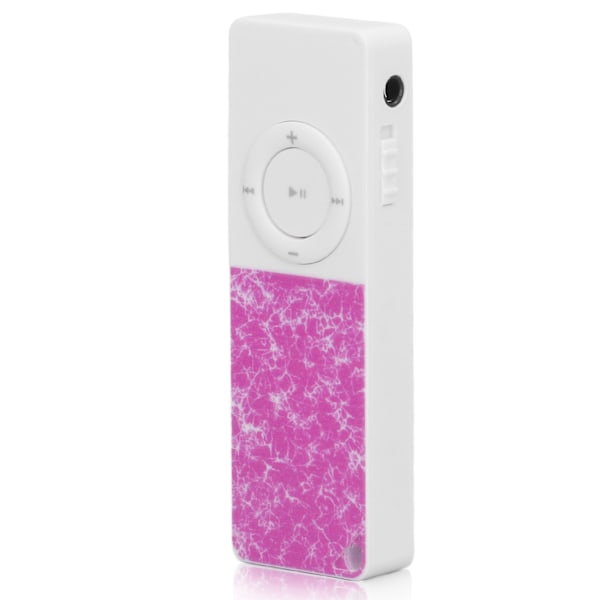 MP3-afspiller Slim Classic Multifunktionel HiFi Lydløs Musik Spiller Understøtter Op til 64GB Fuchsia