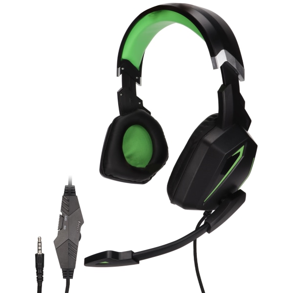 Gaming Over Ear Headset Spilhovedtelefoner med støjreducerende mikrofon og lydstyrkekontrol til PS4 til Xbox til Switch