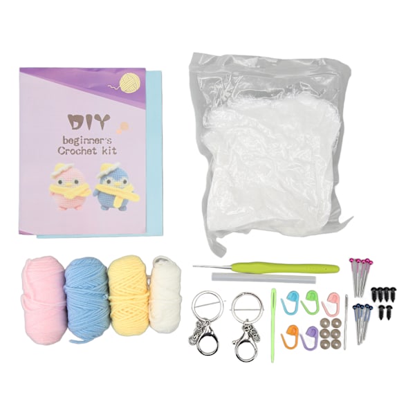 Easy Penguin Crochet Kit för nybörjare - Set med 2 bedårande pingviner
