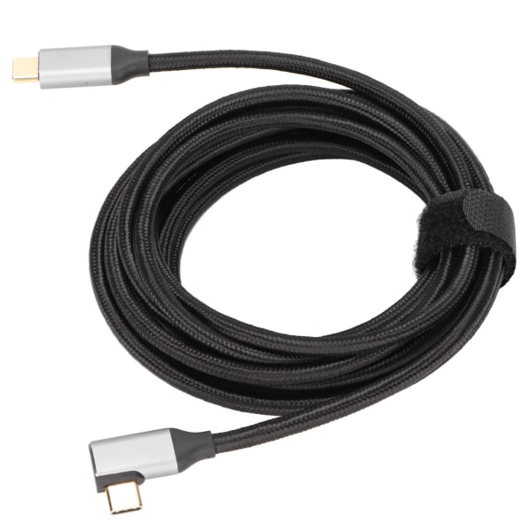 100W rettvinklet 5A Type C PD-kabel for Xiaomi telefonnettbrett Nylon USB C hurtigladekabel