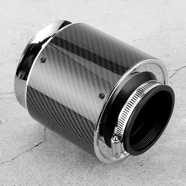 76mm / 3in Universaali Hiilikuitukuvioinen Auton Ilmansuodattimen Vaihto Lisävaruste M