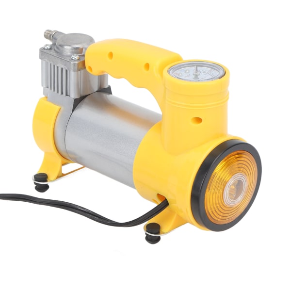 Bærbar elektrisk bildekkpumpe - metallluftkompressor for sykkel (gul)