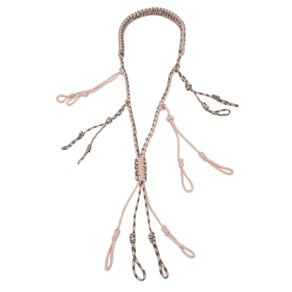 Bærbar Paracord Andejakt Lanyard med 12 Calls - Grå Khaki CP Kamuflasje