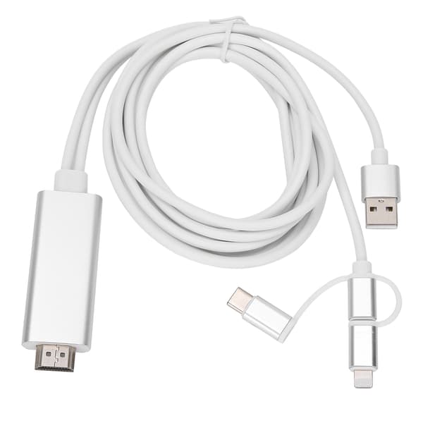 3 i 1 Micro USB Type C til HDMI Adapterkabel HDMI Speilkabel Adapter Konverter