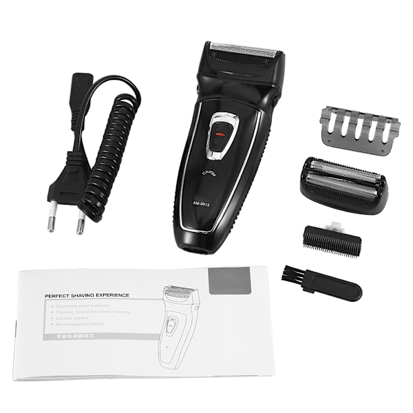 Laderbar Elektrisk Barbermaskin Trimmer Razor Skjeggbarbermaskin