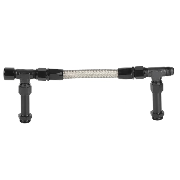 Rustfritt stål Dual Fuel Line for modifiserte biler - AN8 Joint, Universal Black