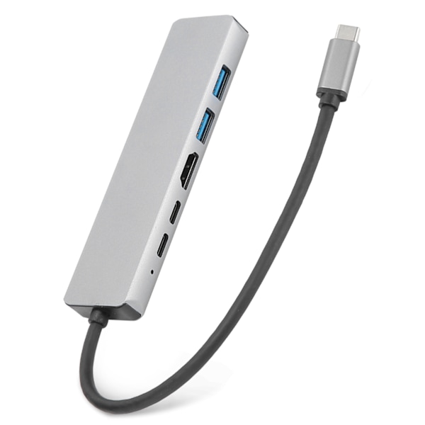6-i-1 Dockingstation TypeC til High Definition Multimedia Interface /87WPd RJ45 USB3.1 4K Dockingstation Adapter
