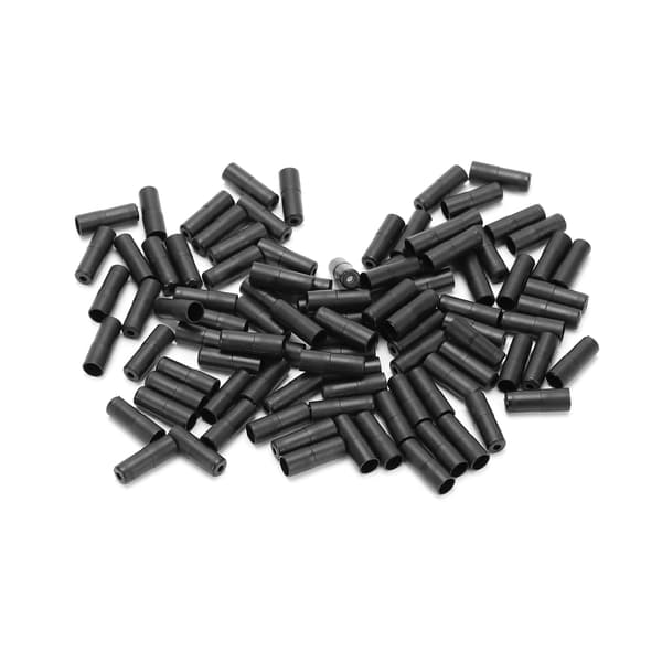 100 stk Bremskabelender Sort plastikhus Ferrule Cykelkabelendestykker til 5 mm diameter bremsekabelrør
