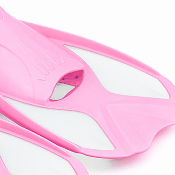 1Pair Kids Swim Training Fins Swimming Fins Learn Swimming Equipment for Boys Girls Pink White XXXXS(30‑31)