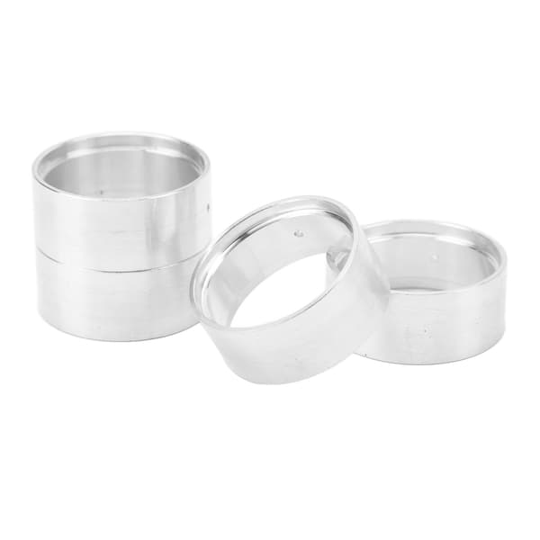 4st Intern Beadlock Ring Lättvikt RC 1.0in Beadlock Fälg RC Beadlock Hjulring för Axial Scx24 1/24 Silver